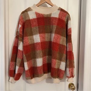 Orange sherpa sweater